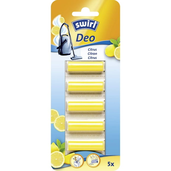 Swirl Vacuum Cleaner Deodorant Sticks Citrus 5x (for inserting into the vacuum cleaner bag)