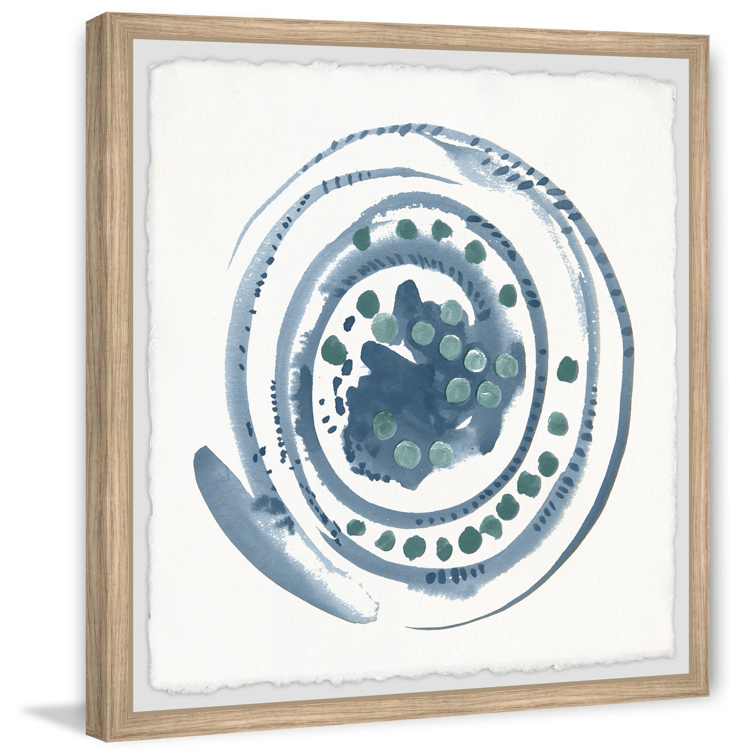Swirl of Blue Framed Painting Print