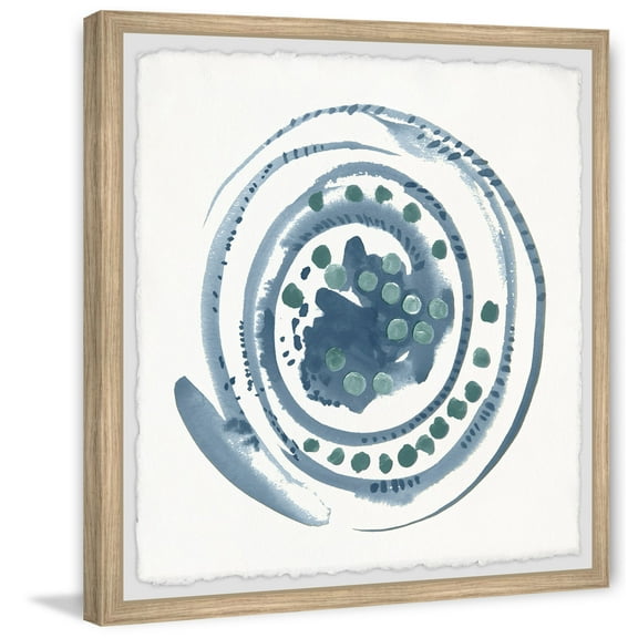 Swirl of Blue Framed Painting Print