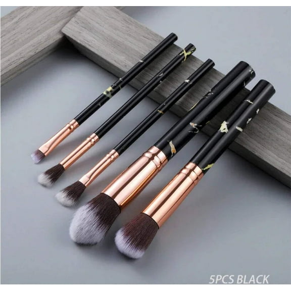 Swirled Marbled Cosmetic Makeup Brushes 5pc