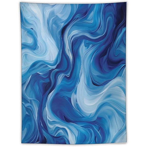 Swirling Blue Water Tapestries Marble Abstract Pattern Tapestries for Bedroom Vertical Tapestry Bedroom Wall Decor Living Room 60"x80"