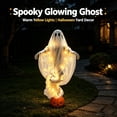 thumbnail image 1 of Swirling Ghost Pumpkin Yard Lamp,Lighted Spooky Ghost Statue with Warm Light,Spooky Halloween Outdoor Decoration,Fall Autumn Garden Lawn Holiday Ornament for Halloween Party Decoration, 1 of 9