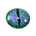 thumbnail image 1 of Swirling Green and Purple Dragon Glass Eyes, 1 of 5
