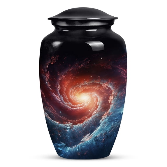 The Swirling Majesty Of A Galactic Spiral, Urn For Ashes For Men, Decorative Urns For Human Ashes, Funeral Urns, Cremation Urn Human Ashes, Memorial Urns For Human Ashes 10'' 10''