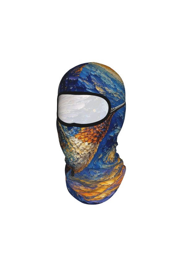 Swirling Night Sky Hummingbird Print Unisex Balaclava Ski Mask Full Face Cover for Cold Weather & UV Protection, Breathable Cooling Helmet Liner