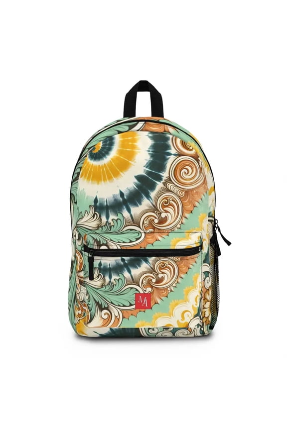 Swirling Petals and Ombre Waves - Backpack