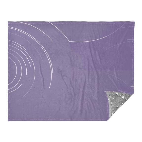 Swirling Purple Lines Camping Blankets Bed Throws and Cozy Travel Blanket Fluorescence 70x55in Double Sided