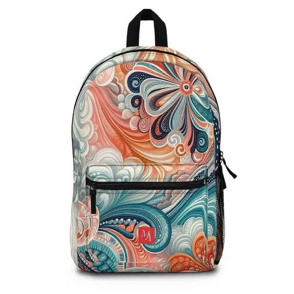 Swirling Whorls and Oceanic Hues - Backpack