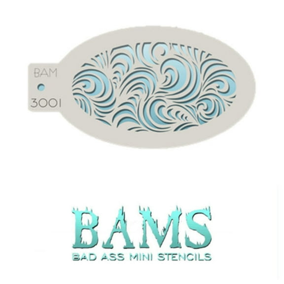 Swirls Bad Ass Mini Stencil