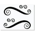 thumbnail image 1 of Swirls Set of 4 Wall Decals Art Vinyl Stickers Home Décor Black, 1 of 6