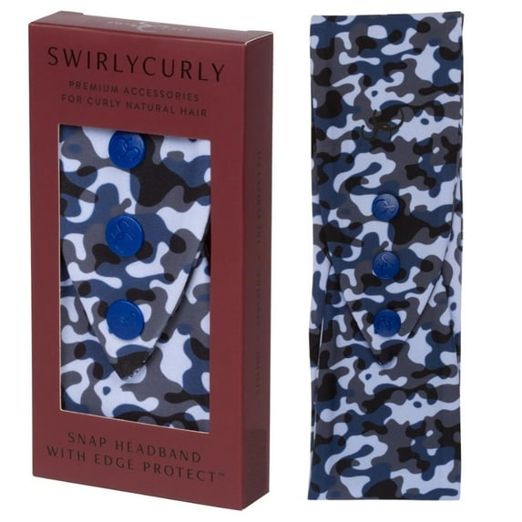 Swirly Curly Fashion Headbands-Turban Twist-Wide Fabric Hair Band-Elastics-Headwrap-Hair Accessories for Women | Army Blue