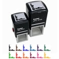 thumbnail image 1 of Swirly Heart Corner Border Self-Inking Rubber Stamp Ink Stamper - Pink Ink - Small 1 Inch, 1 of 7