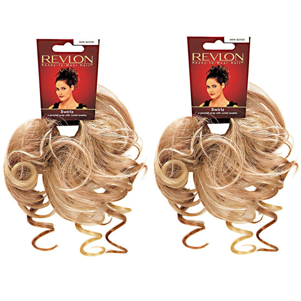 Swirlz Wrap Color Dark Blonde Pair of 2 Revlon Hairpiece Overall Length 8