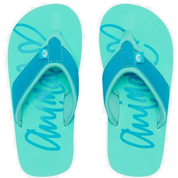 Swish Logo Girls Flip Flops [Peacock Blue]