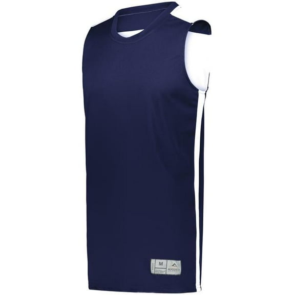 Augusta Sportswear 6927.301.M Swish Reversible Basketball Jersey, Navy & White - Medium