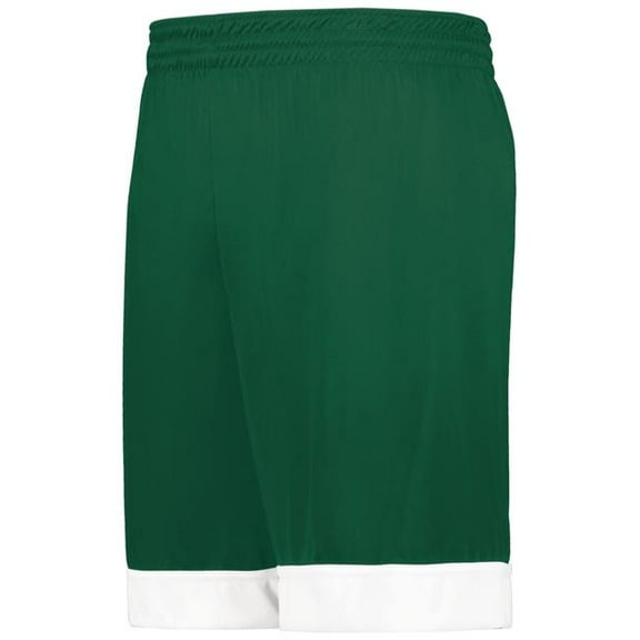 Augusta Sportswear 6929.438.M Swish Reversible Basketball Shorts, Dark Green & White - Medium