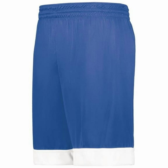 Augusta Sportswear 6929.280.2XL Swish Reversible Basketball Shorts, Royal & White - 2XL
