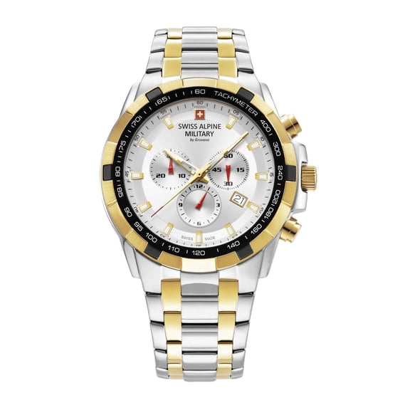 Swiss Alpine Military Men's Star Fighter Chronograph With Stainless Steel Case And Luminous Dial Not Applicable
