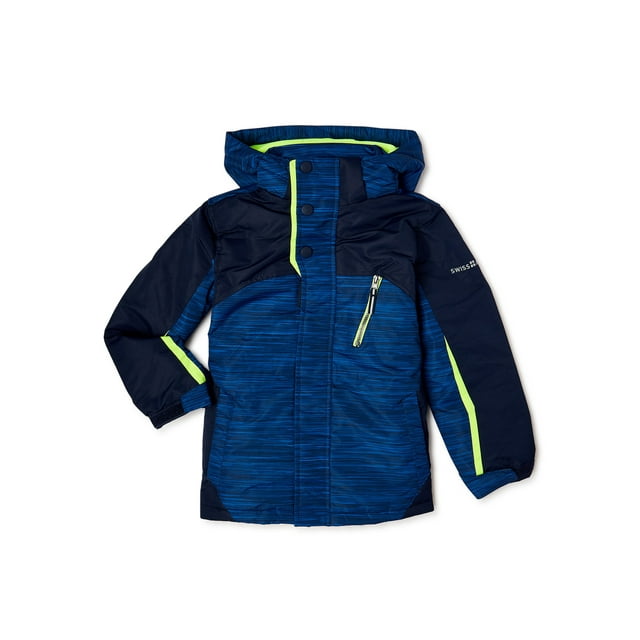 Swiss Alps Boys Space Dye Sk and Snowboard Jacket, Sizes 8-16