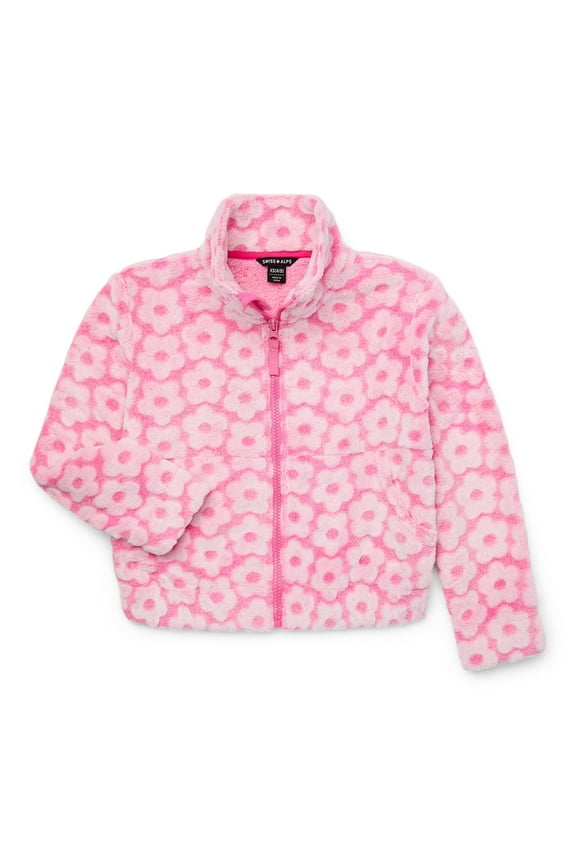 Girls Embossed Plush Jacket, Sizes 4-18