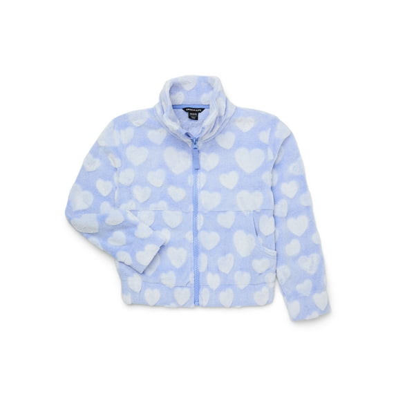 Swiss Alps Girls Embossed Plush Jacket, Sizes 4-18