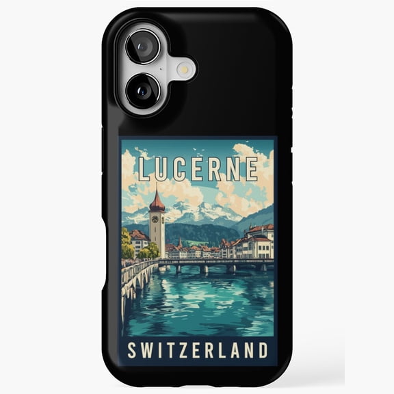Swiss Alps Lucerne Travel Art Case for iPhone 11 12 13 14 15 16 17 Pro Max