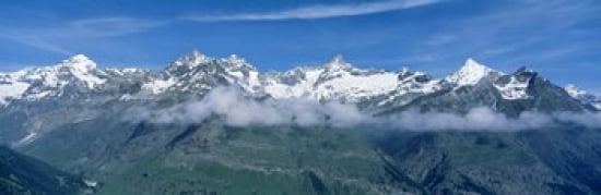 Swiss Alps Switzerland Canvas Art - Panoramic Images (36 x 12)