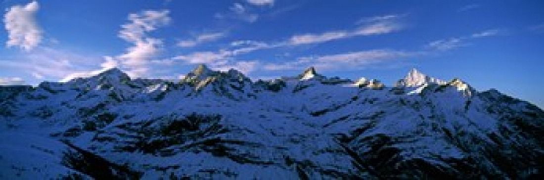 Swiss Alps from Gornergrat Switzerland Canvas Art - Panoramic Images (18 x 6)