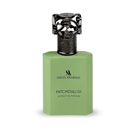 Swiss Arabian Patchouli 01 Long-Lasting Eau de Parfum 50ml Unisex Luxury Perfume from Dubai, Modern Fougere with Lavender, Citrus & Warm Patchouli Woods