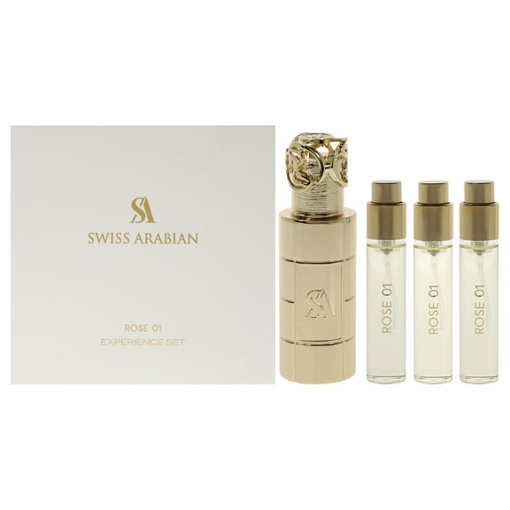 Swiss Arabian Rose 01, Arabian Perfume for Women, 4 Pc Mini Gift Set
