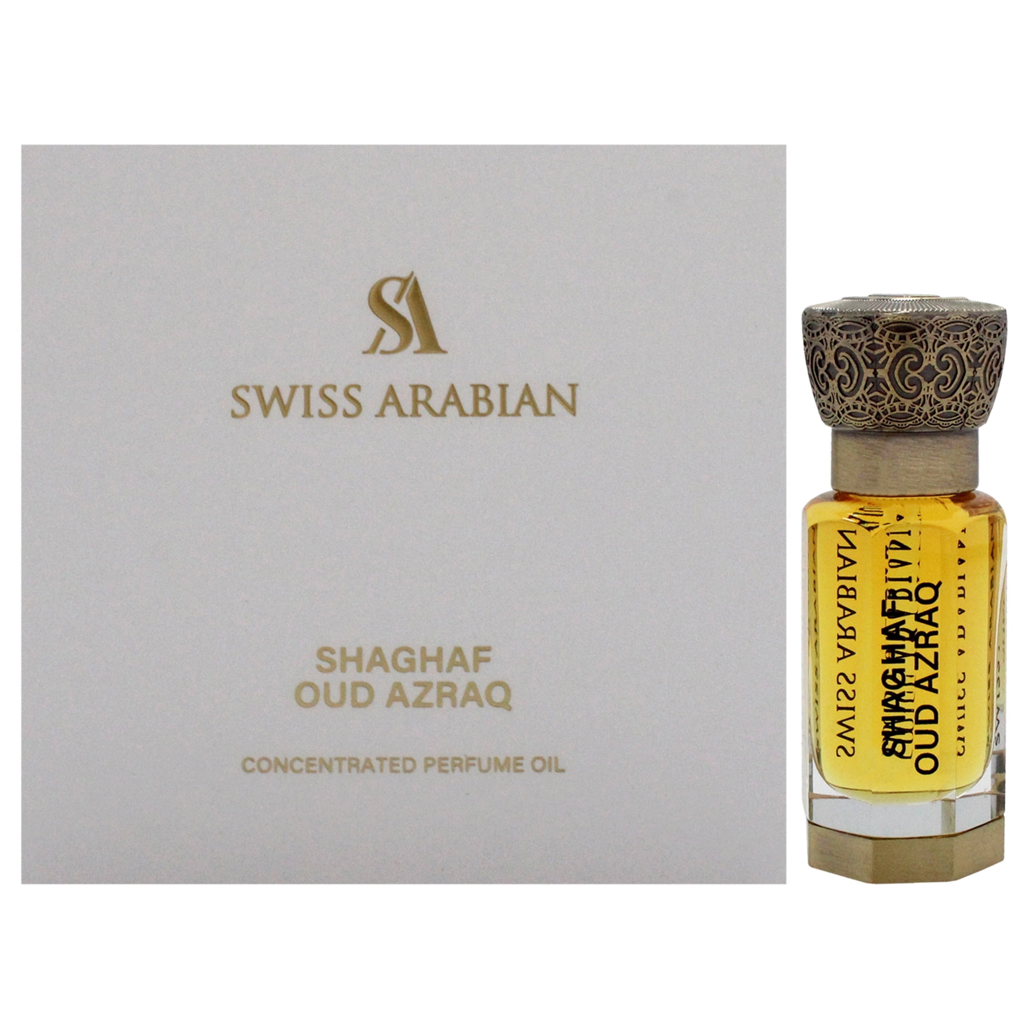 Swiss Arabian Shaghaf Oud Azraq, Arab Perfume Oil for Women and Men, 0.4 oz