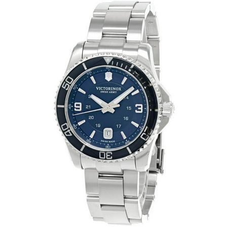 Swiss Army 241602 Men's Maverick Large Navy Blue Dial Stainless Steel Bracelet Watch