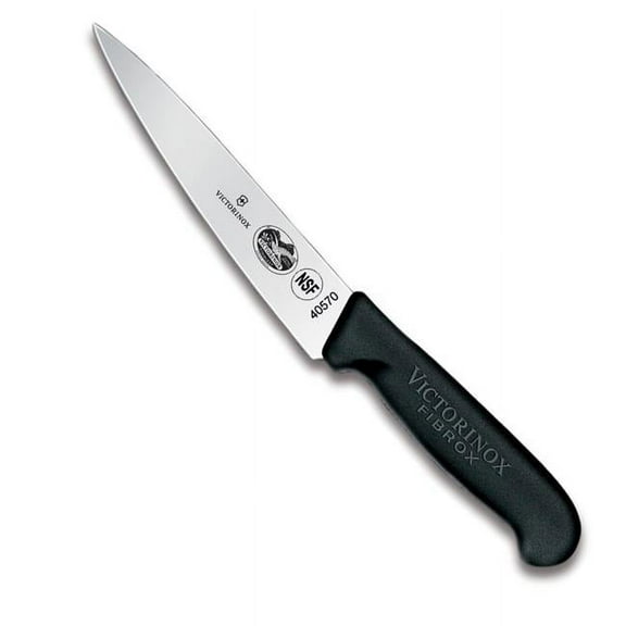 Swiss Army Brands 2019 6 in. Victorinox Kitchen Fibrox Pro Chefs Blade with Handle, Black