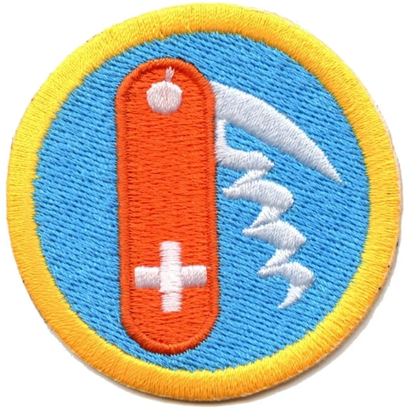 Swiss Army Knife Skills Scout Merit Badge Embroidered Iron on Patch