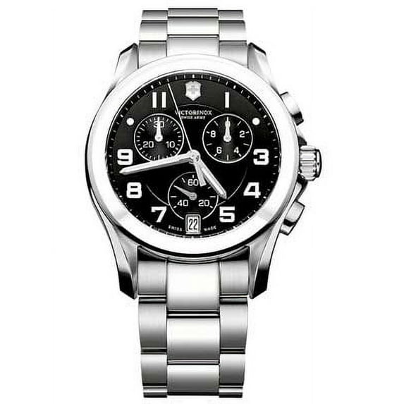 Swiss Army Victorinox Chrono Classic Ladies Watch - Black Dial - Ceramic Bezel