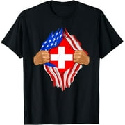 Swiss Blood Inside Me T-Shirt | Switzerland Flag Gift