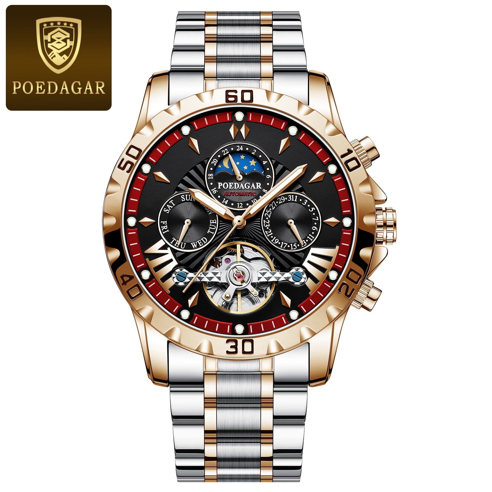 The new fully automatic men's mechanical watch from the Switzerland brand is waterproof and luminous