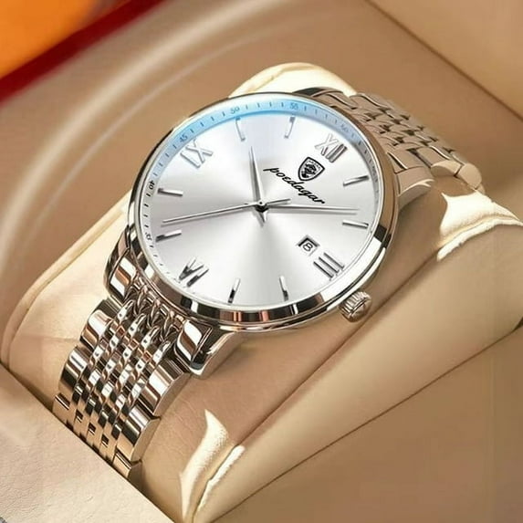 Swiss Brand POEDAGAR Men Watch Waterproof Luminous Sport Chronograph Stainless Steel Watches Man Luxury Fashion Quazt Wristwatch