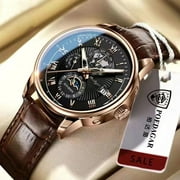 Swiss Brand POEDAGAR Sport Chronograph Men Watch Top Luxury Waterproof Luminous Stainless Steel Quartz Wristwatch Date Watches