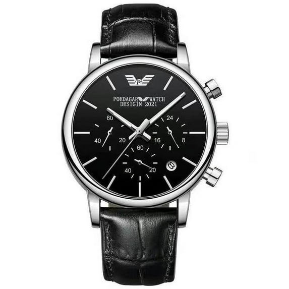 Swiss Brand Poedagar Sport Chronograph Men Watch Top Luxury Waterproof Luminous Stainless Steel Quartz Wristwatch Date Watches - Quartz Wristwatches