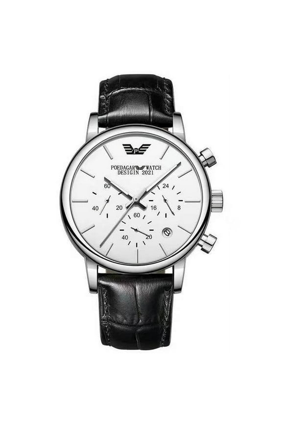 Swiss Brand Poedagar Sport Chronograph Men Watch Top Luxury Waterproof Luminous Stainless Steel Quartz Wristwatch Date Watches - Quartz Wristwatches