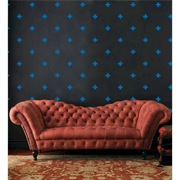 Swiss Cross Pattern Plus Sign Design Wall Decal Stickers