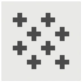 Swiss Cross Repeating Pattern DIY Cookie Wall Craft Stencil - 4.5 Inch