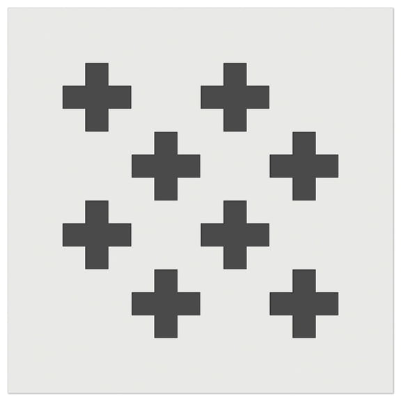 Swiss Cross Repeating Pattern DIY Cookie Wall Craft Stencil - 9.0 Inch