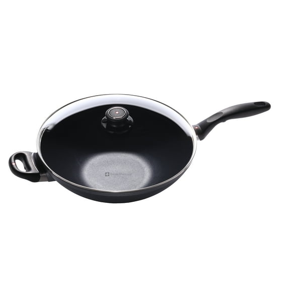 Swiss Diamond 11.8" Aluminum Nonstick Wok w/Lid | HD Classic