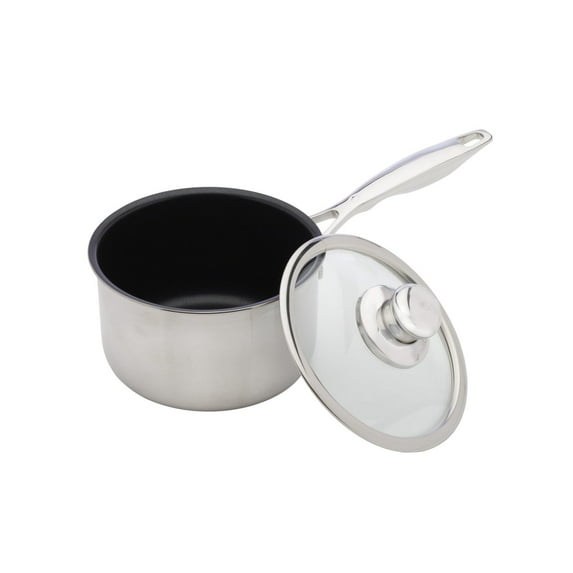 Swiss Diamond 2.1 qt (6.3") Nonstick Clad Saucepan w/Lid