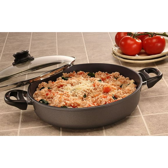 Swiss Diamond 3.7 qt (11") Aluminum Nonstick Sauteuse w/Lid | HD Classic