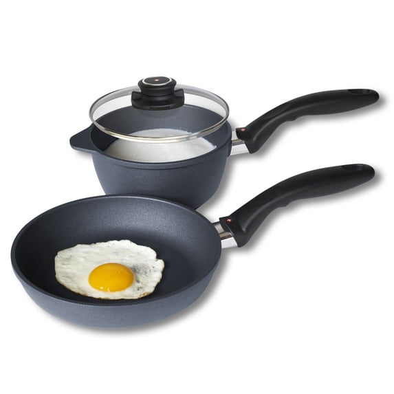 Swiss Diamond 3-Piece Set: 8" Fry Pan & 1.4 qt Saucepan w/Lid | HD Classic