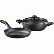 Swiss Diamond 3-Piece Set - Fry Pan & Casserole w/Lid | HD Classic