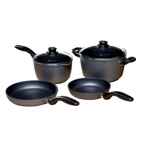 Swiss Diamond 6-Piece Aluminum Nonstick Induction Set | HD Classic